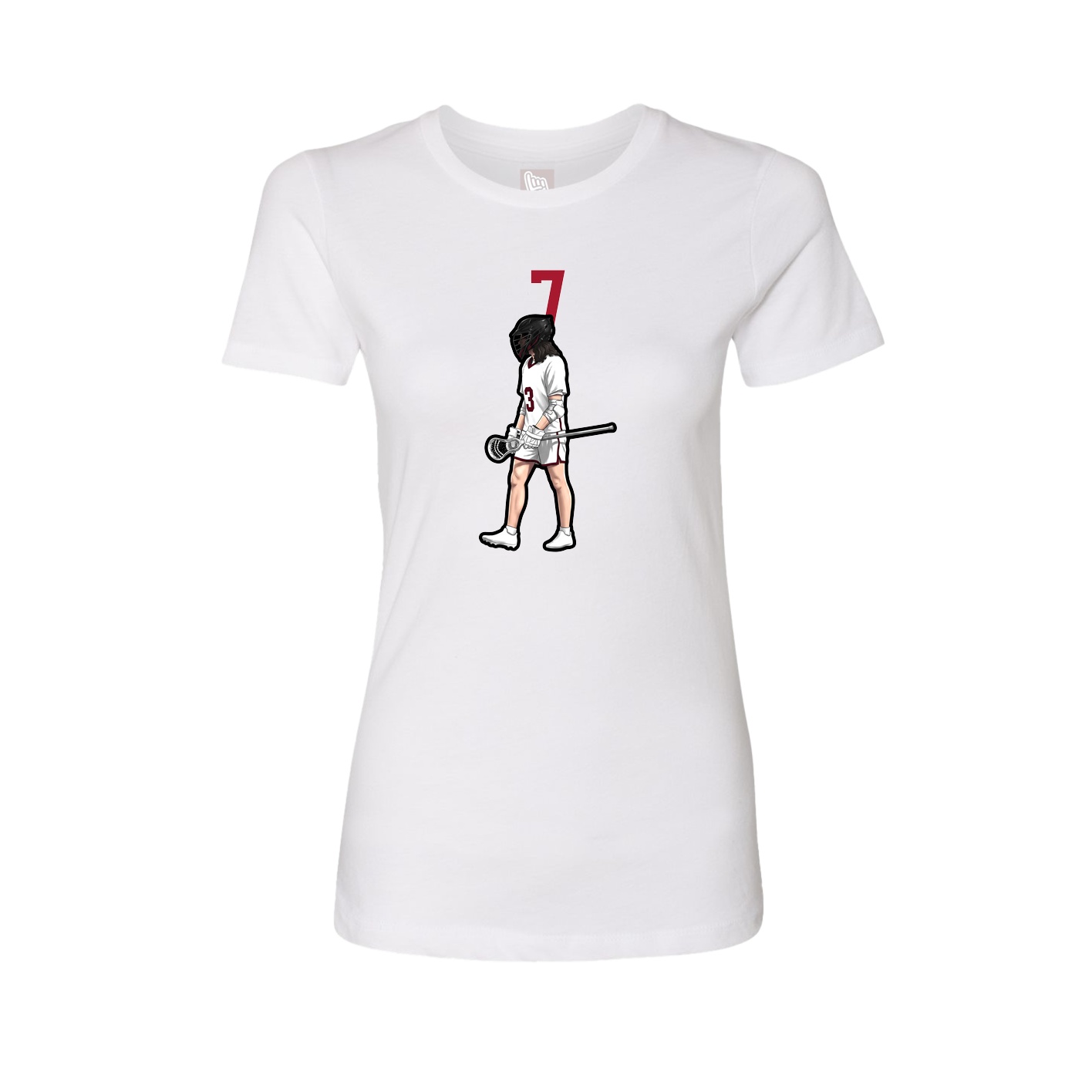 Womens Tee — Number Top in White