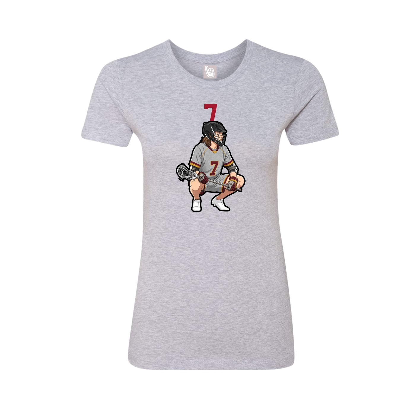 Womens Tee — Number Top in Grey