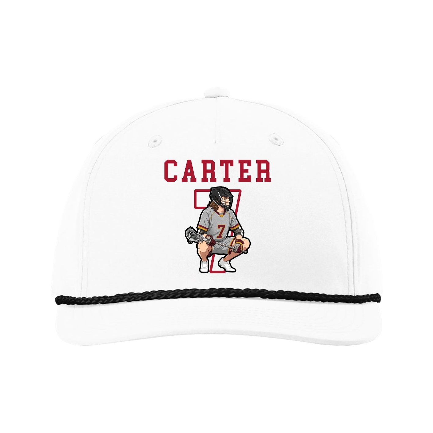 Five-Panel Classic Rope Cap — Shirsey in White