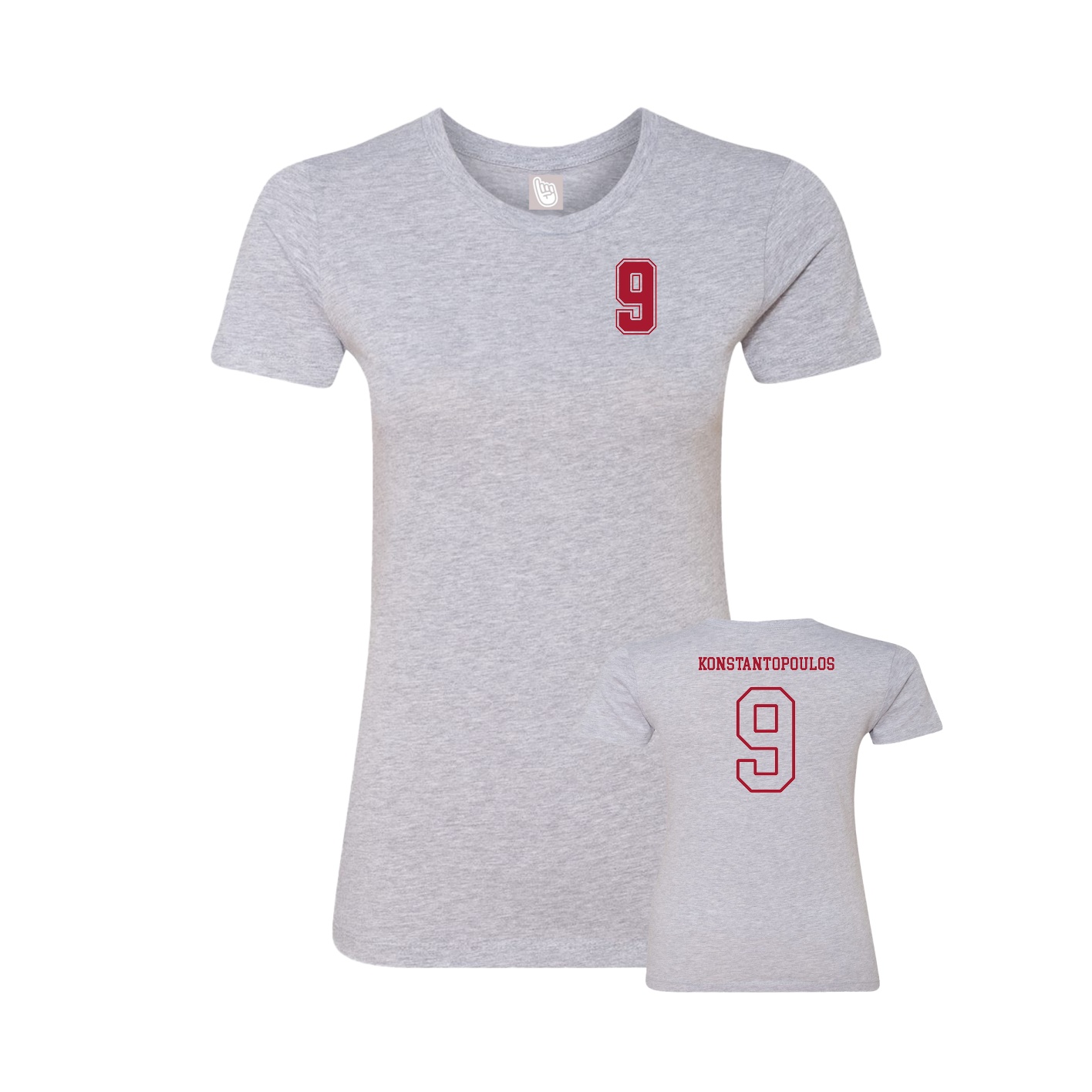 Womens Tee — Chest Back in Grey