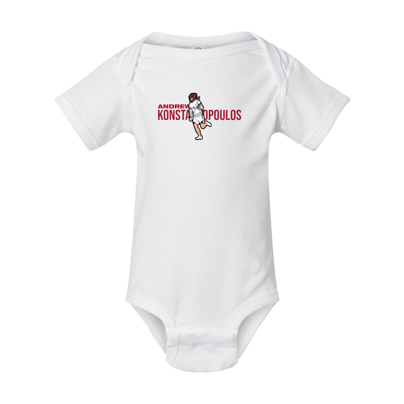 Baby Onesie — Player Name in White