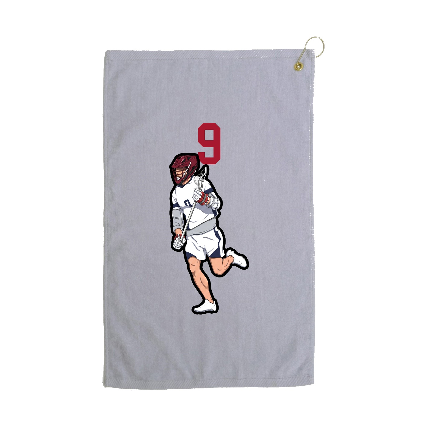 Golf Towel — Number Top in Grey