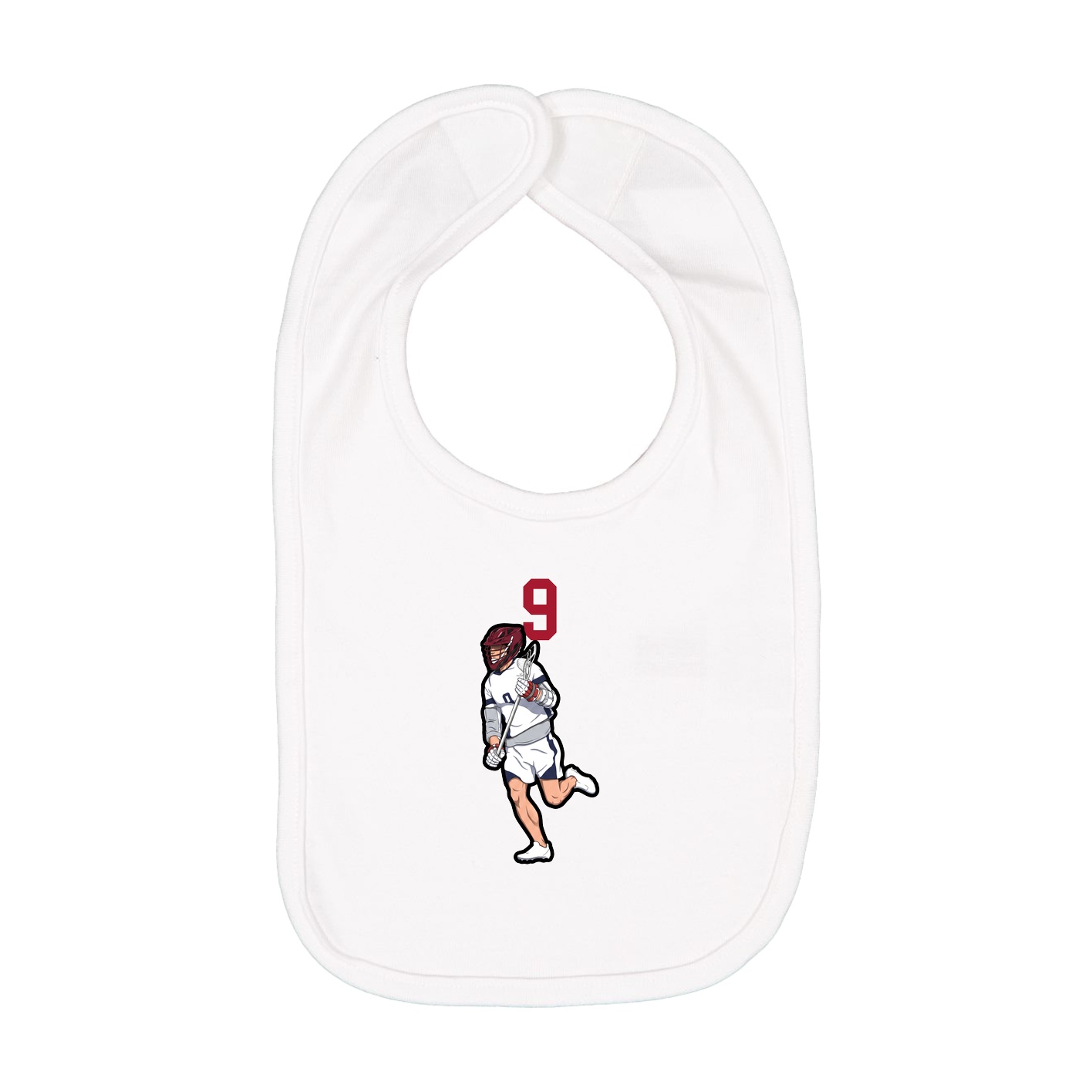 Infant Bib — Number Top in White