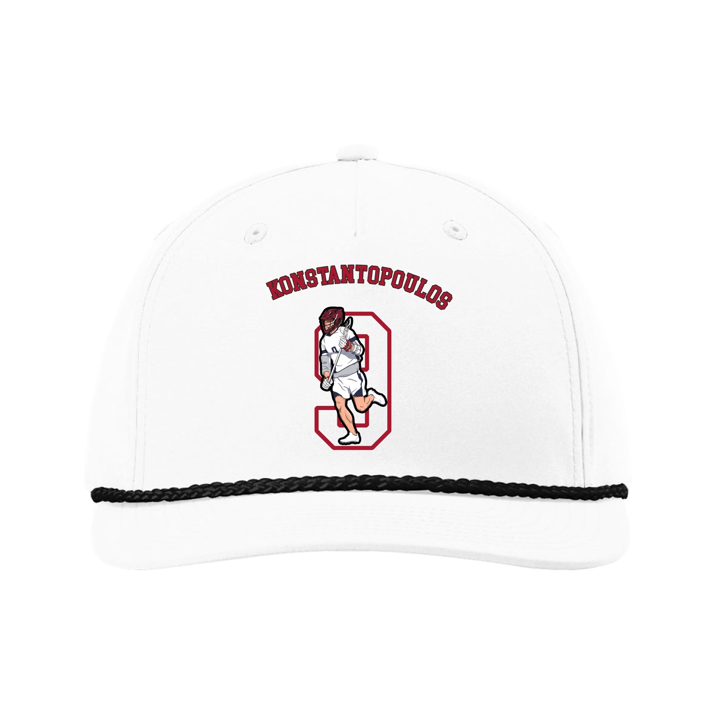 Five-Panel Classic Rope Cap — Shirsey Arch in White