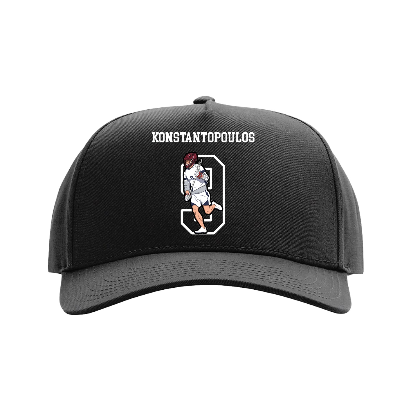 Full Fabric Five-Panel Champ Cap — Shirsey in Black