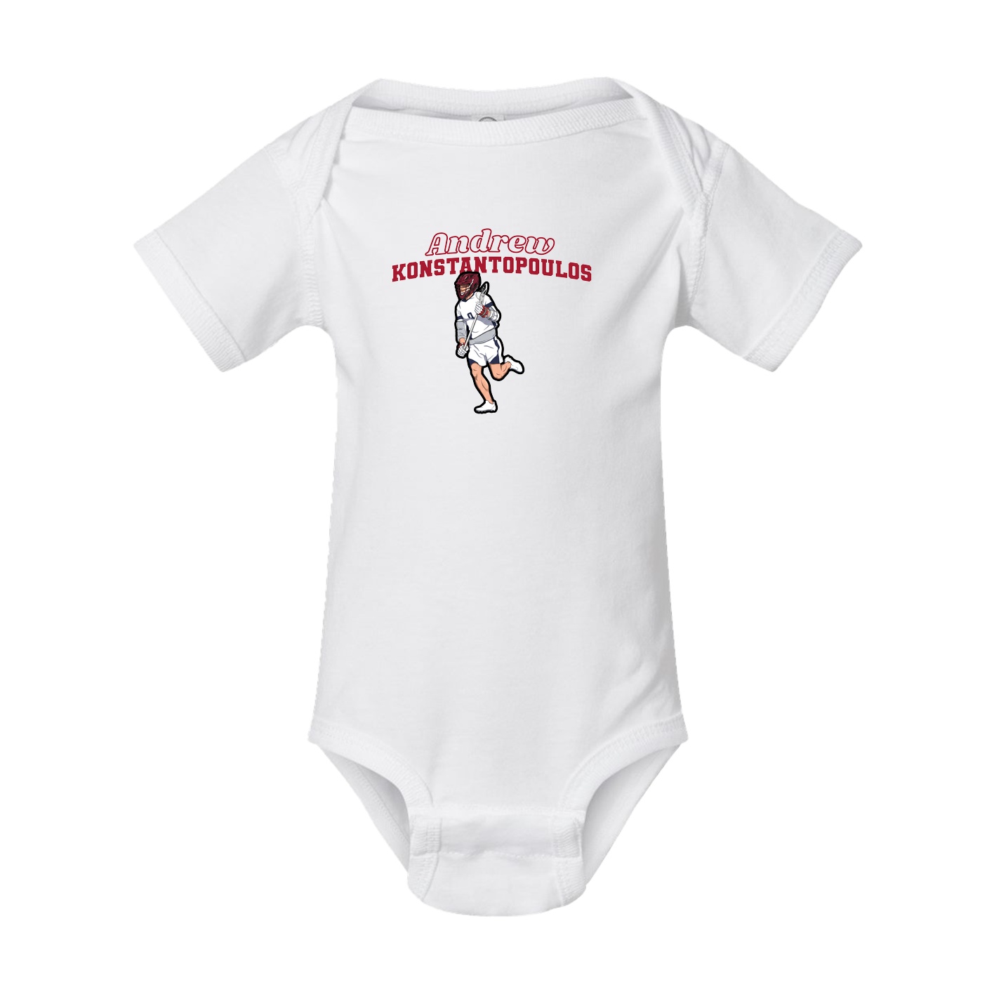 Baby Onesie — Name Arch in White