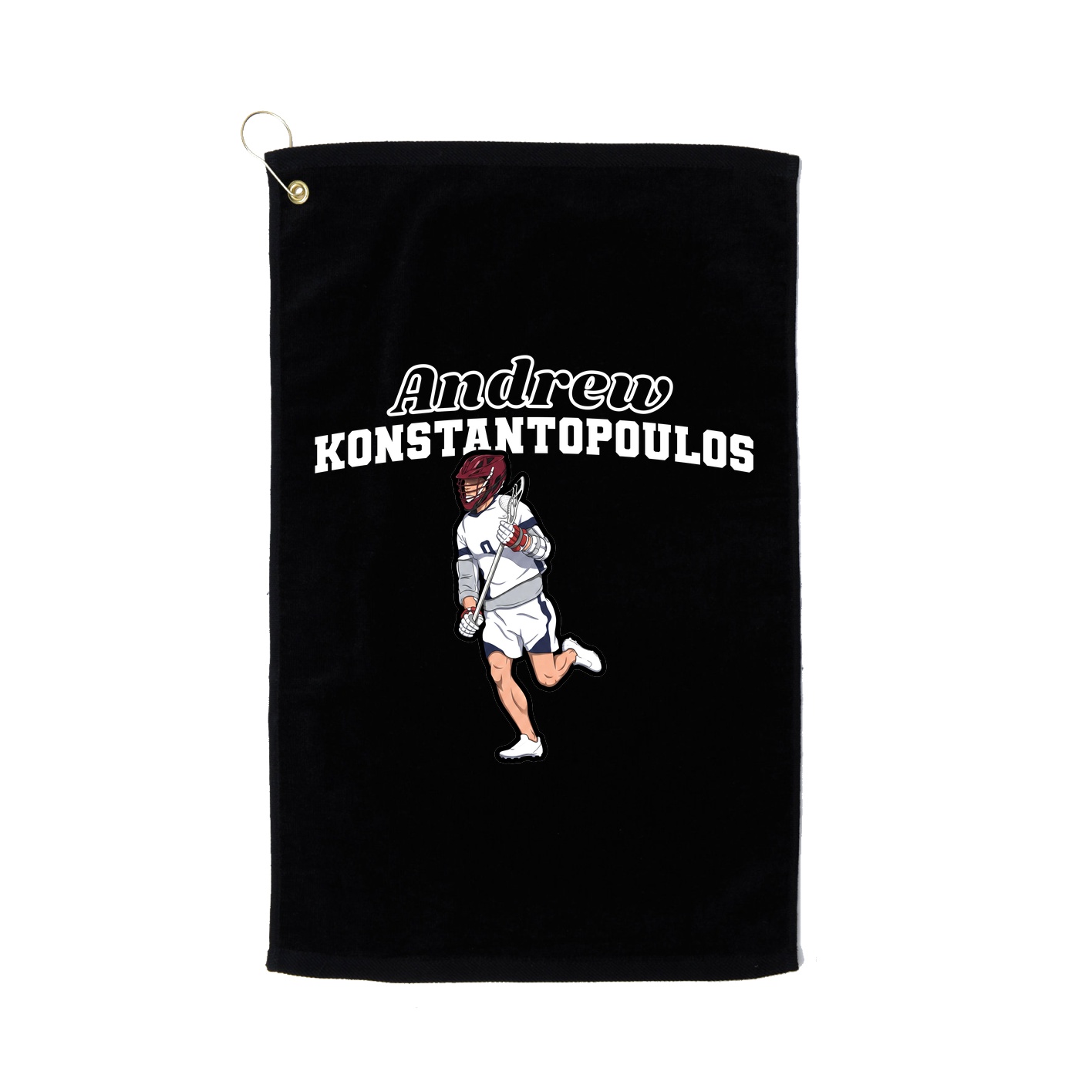 Golf Towel — Name Arch in Black