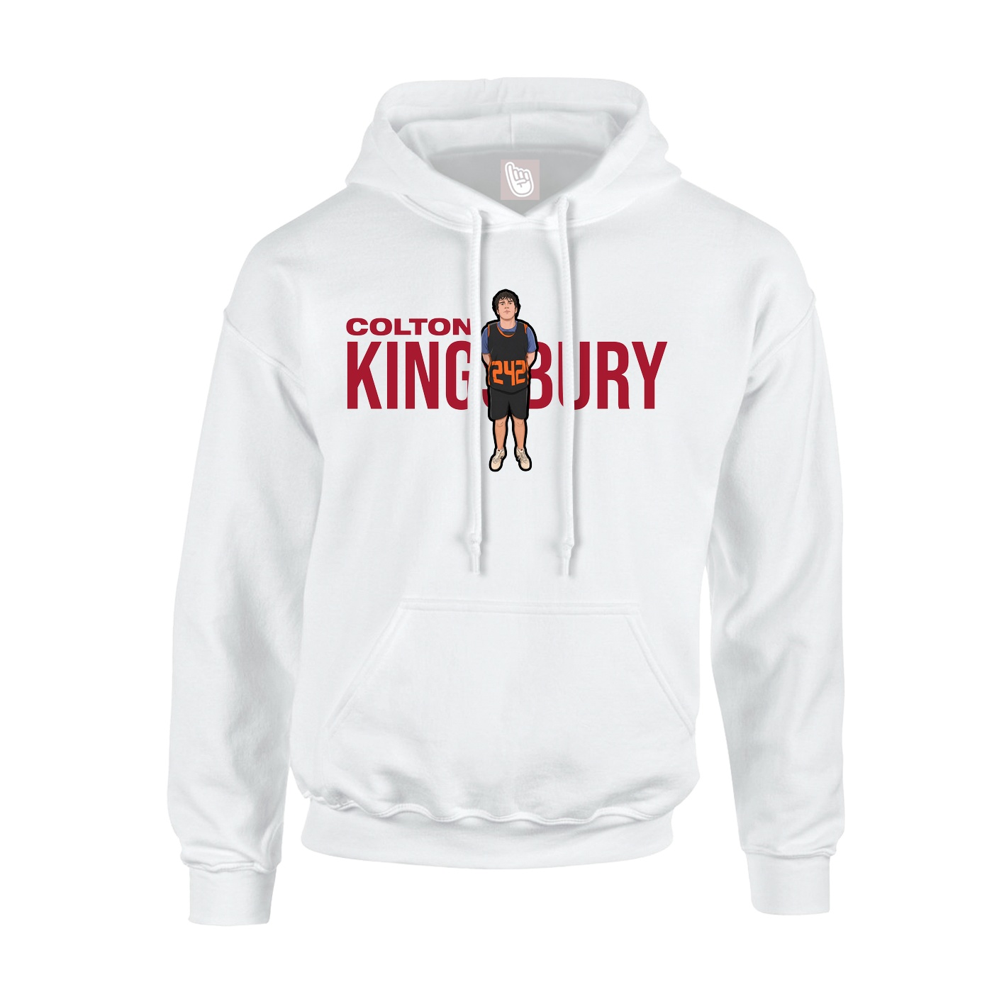 Youth Hoodie — Player Name in White
