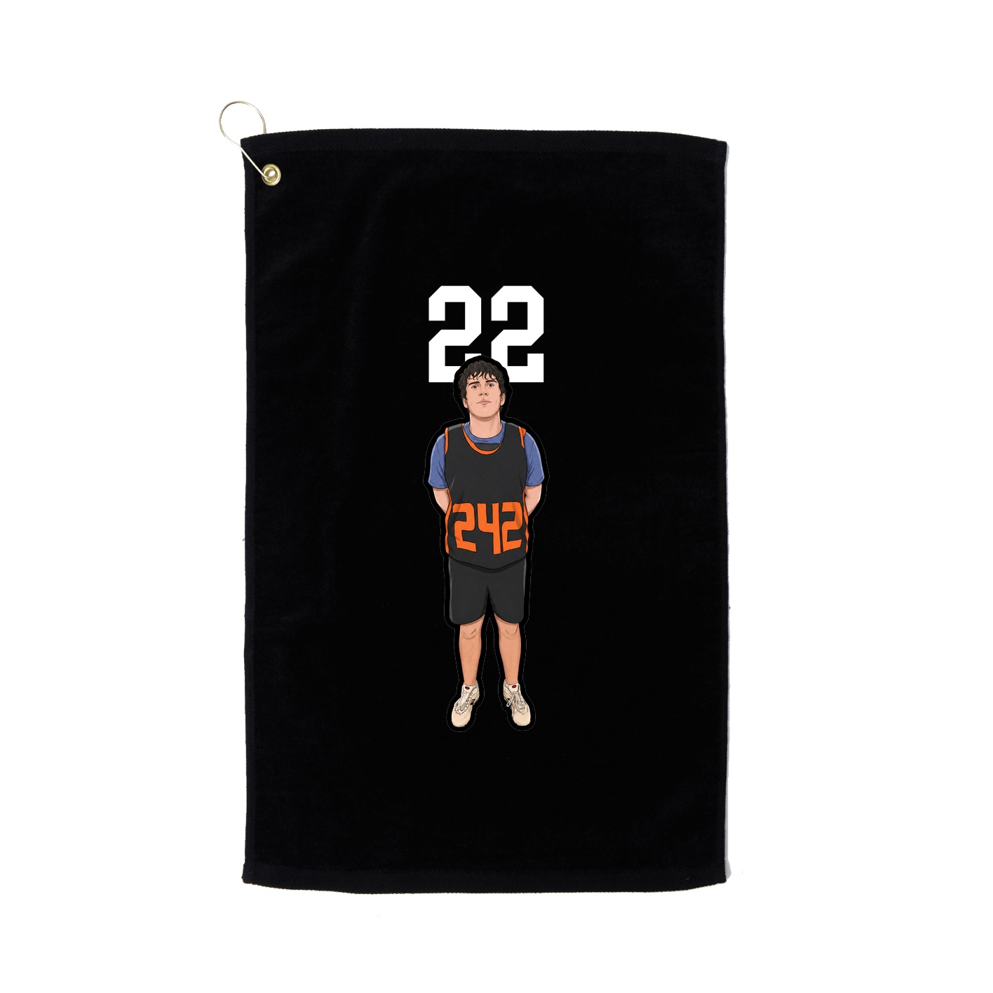 Golf Towel — Number Top in Black