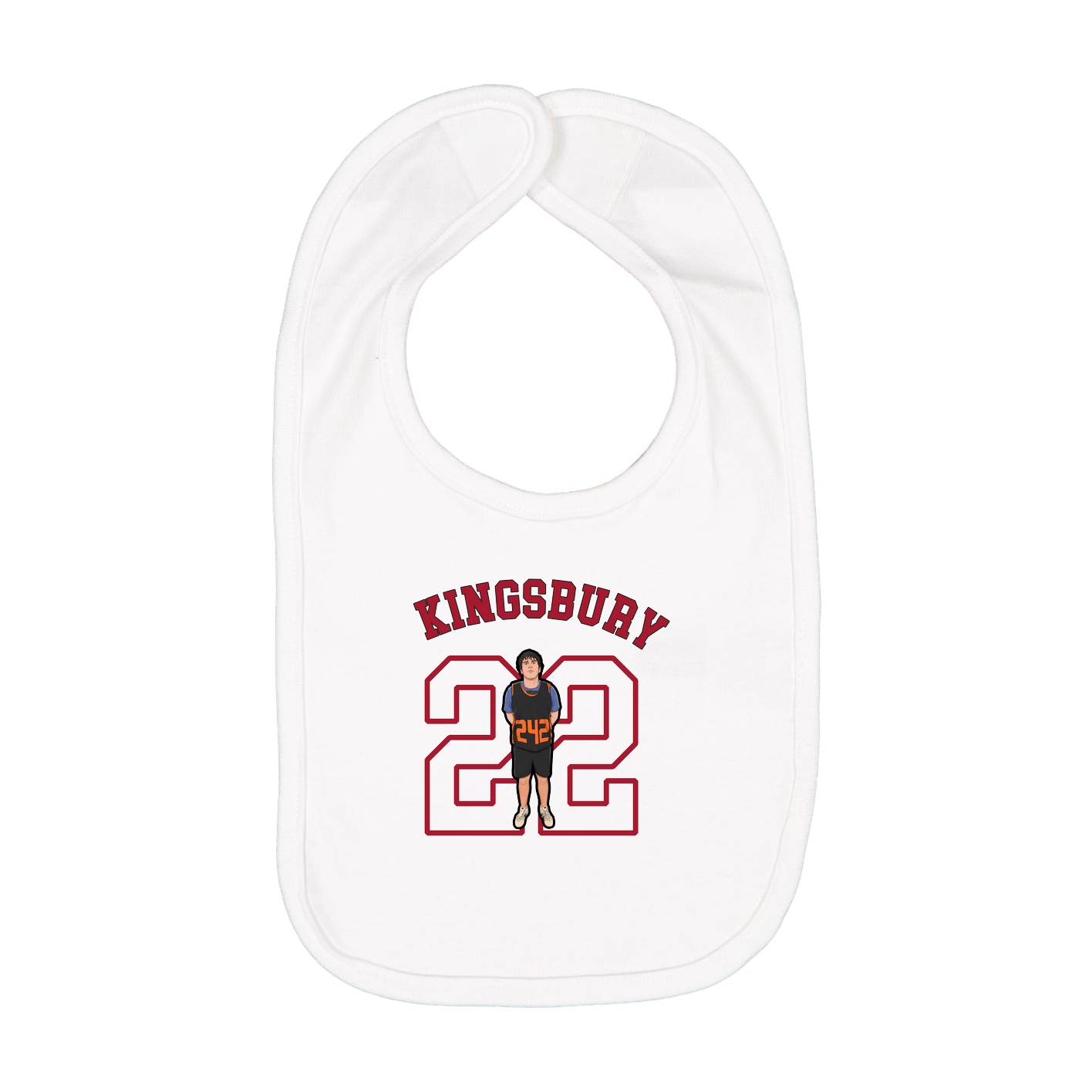 Infant Bib — Shirsey Arch in White