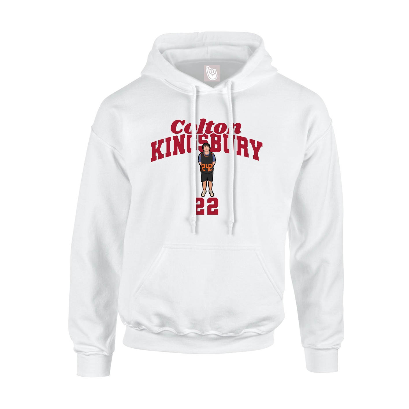 Youth Hoodie — Signature Arch in White