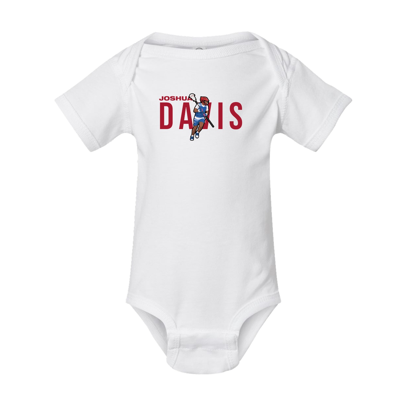 Baby Onesie — Player Name in White