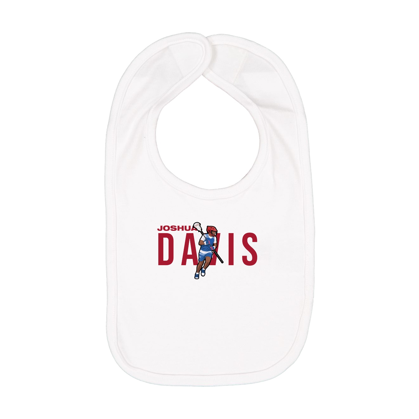 Infant Bib — Player Name in White