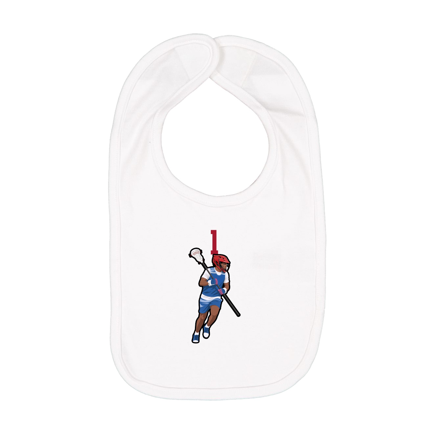 Infant Bib — Number Top in White