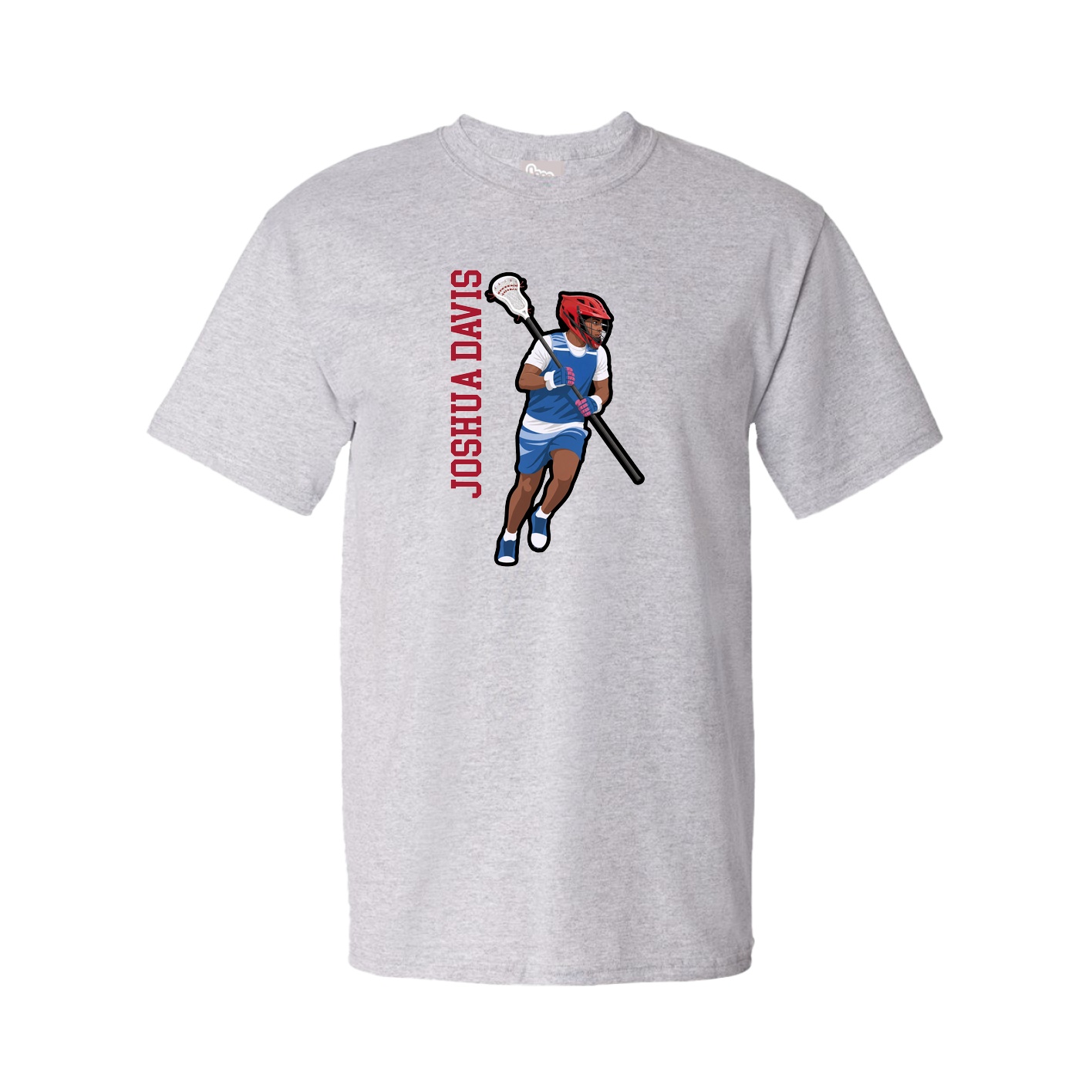 Youth Tee — Name Vertical in Grey