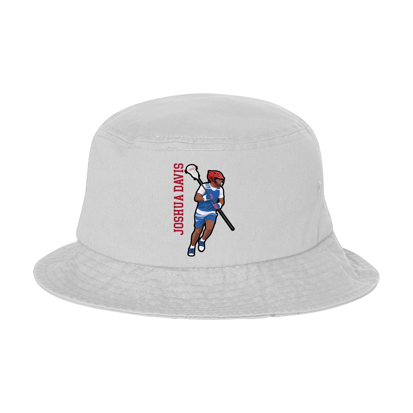 Bucket Cap — Name Vertical in White