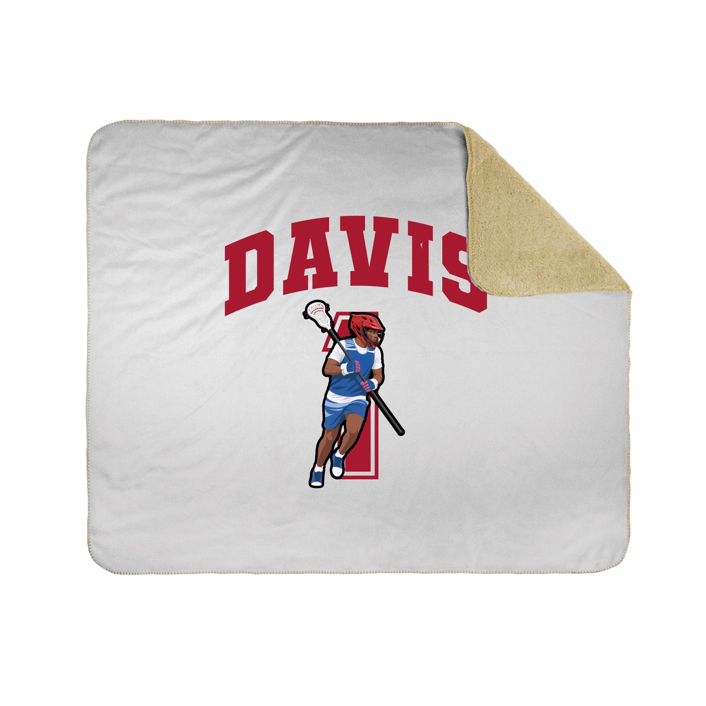 Throw Blanket — Number in White