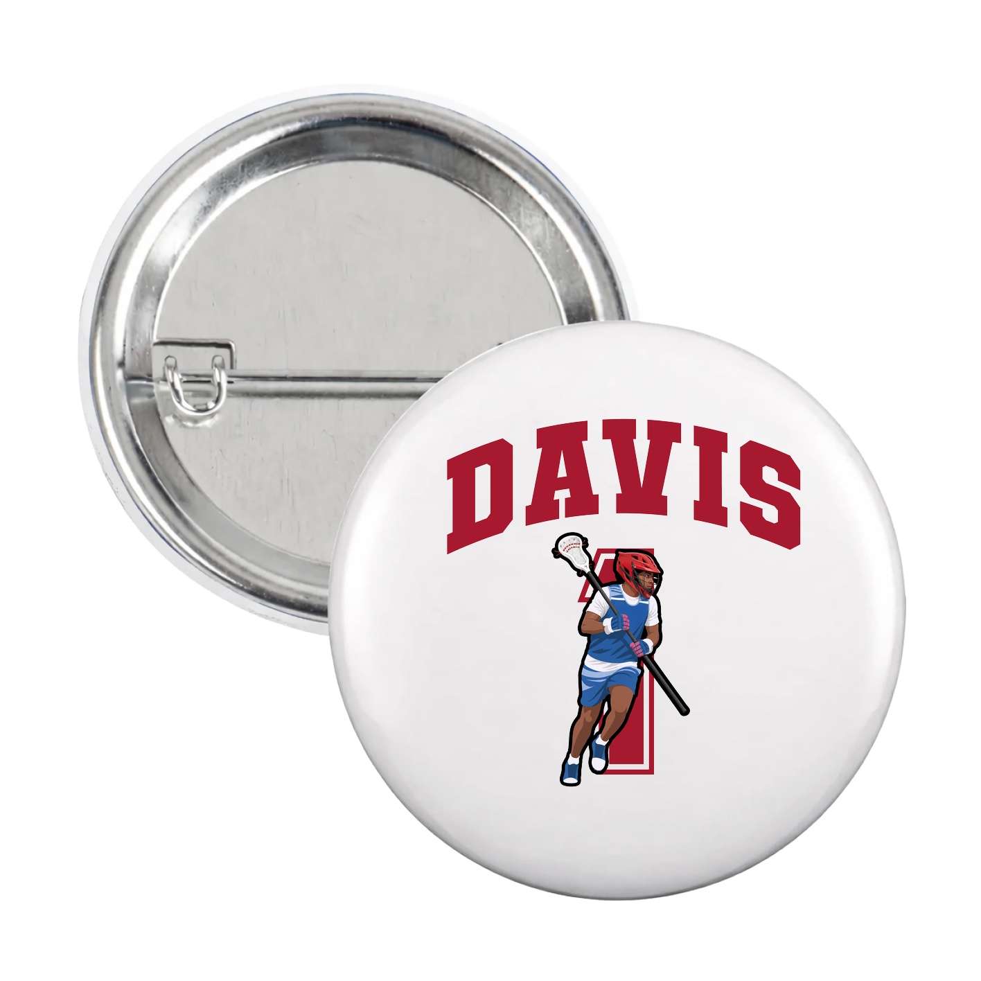 Game Day Button — Number in White