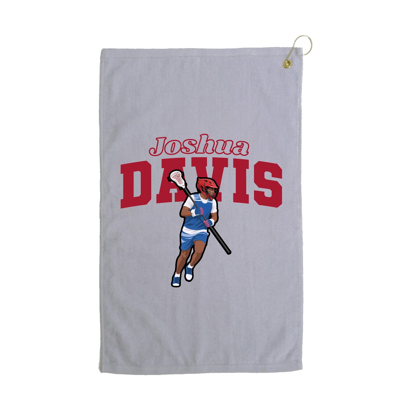 Golf Towel — Name Arch in Grey