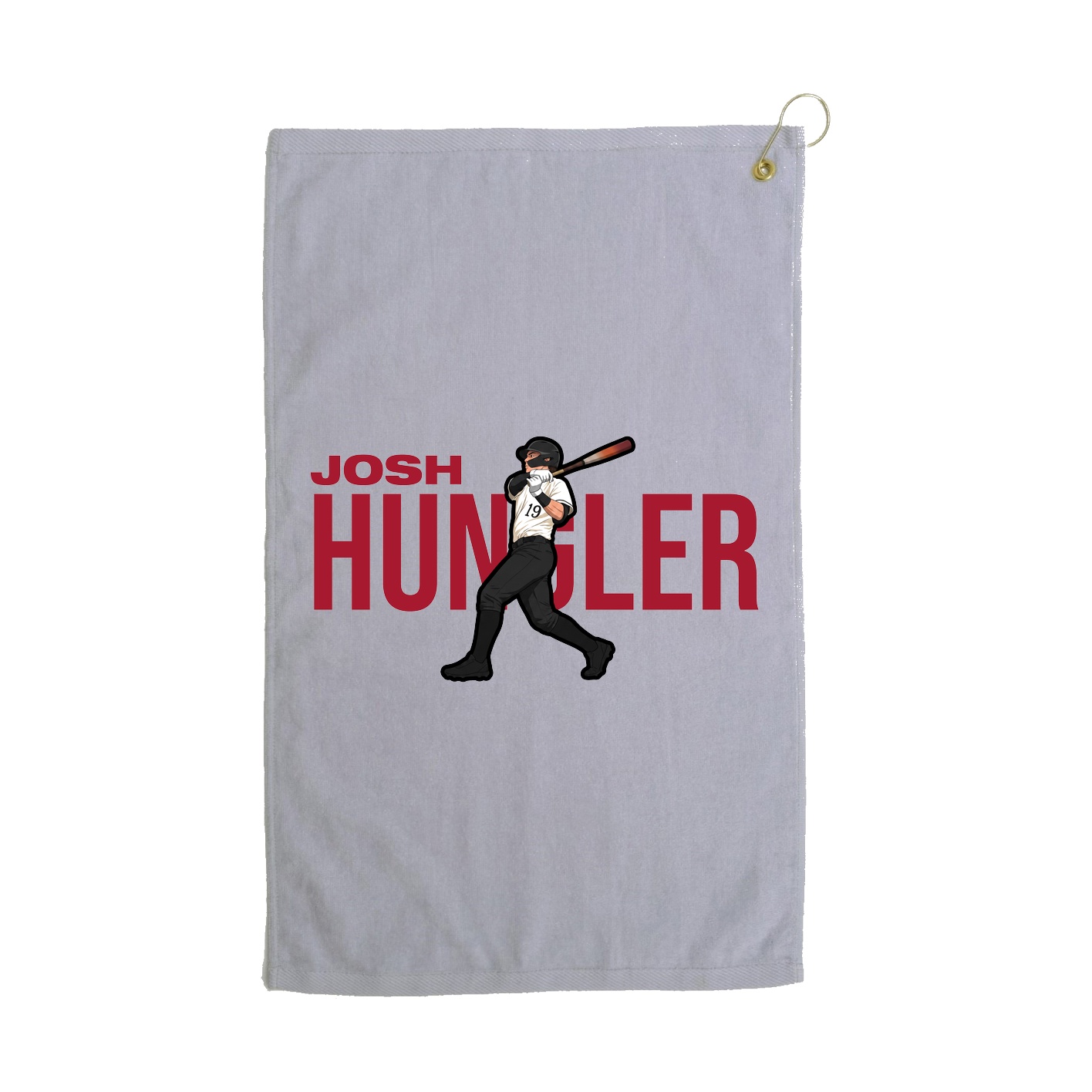 Golf Towel — Player Name in Grey