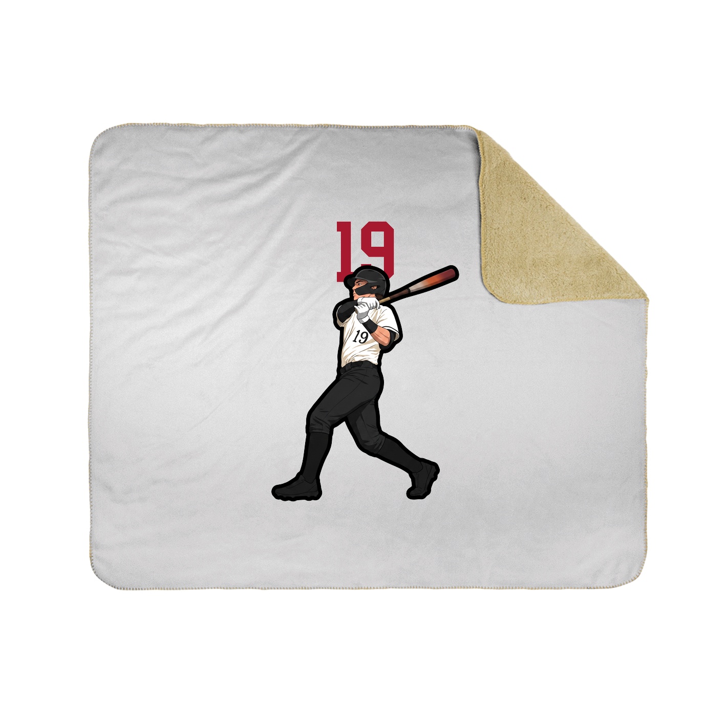 Throw Blanket — Number Top in White