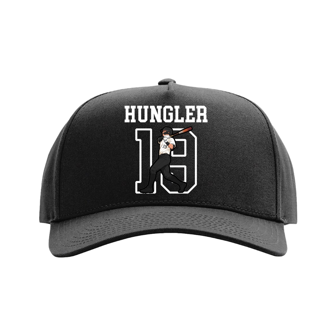 Full Fabric Five-Panel Champ Cap — Shirsey in Black