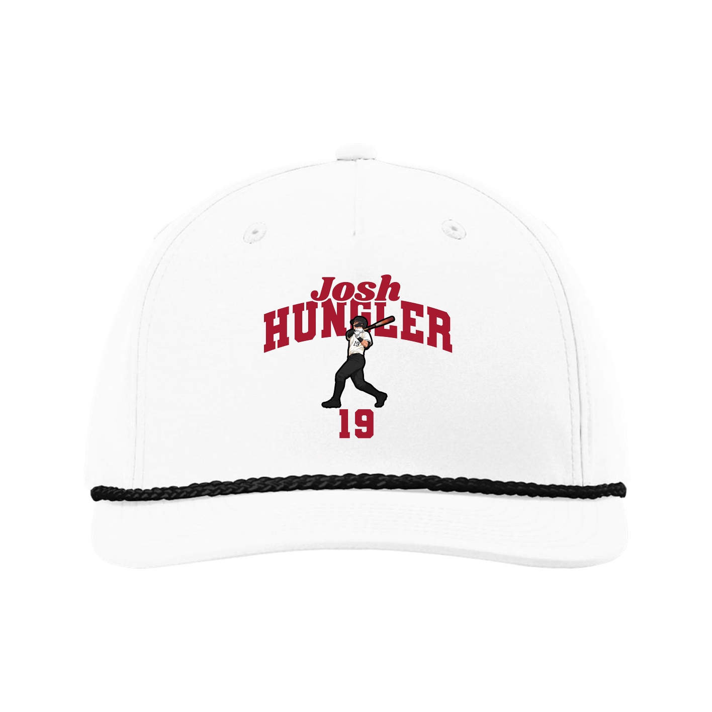 Five-Panel Classic Rope Cap — Signature Arch in White