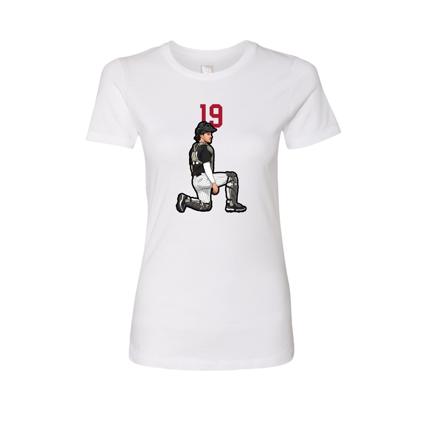 Fitted Women's Tee — Number Top in White
