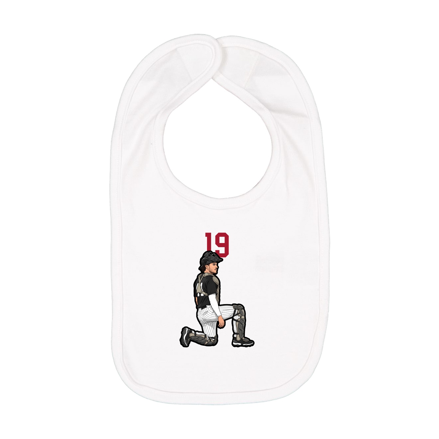 Infant Bib — Number Top in White