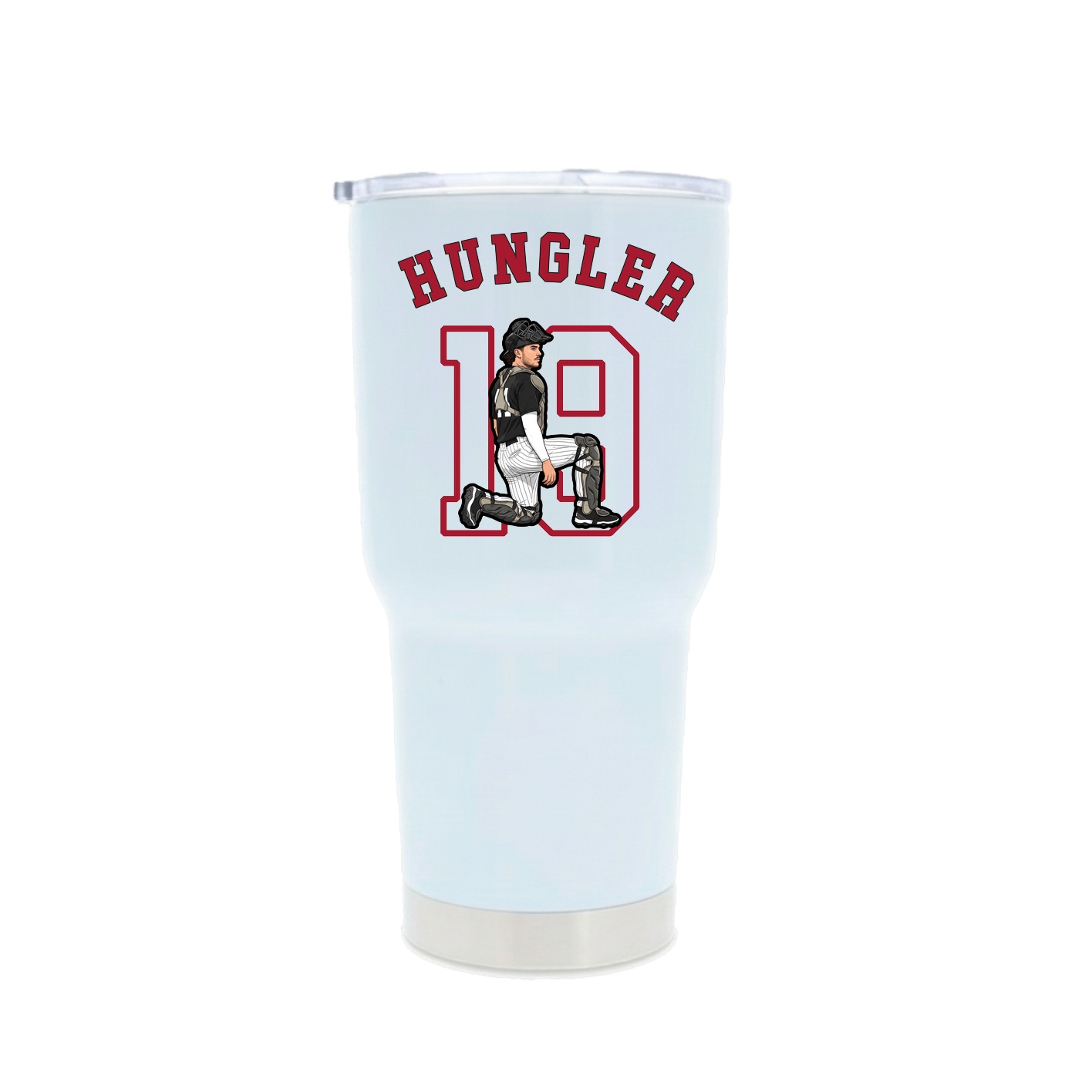 30oz Stainless Steel Tumbler — Shirsey Arch in White