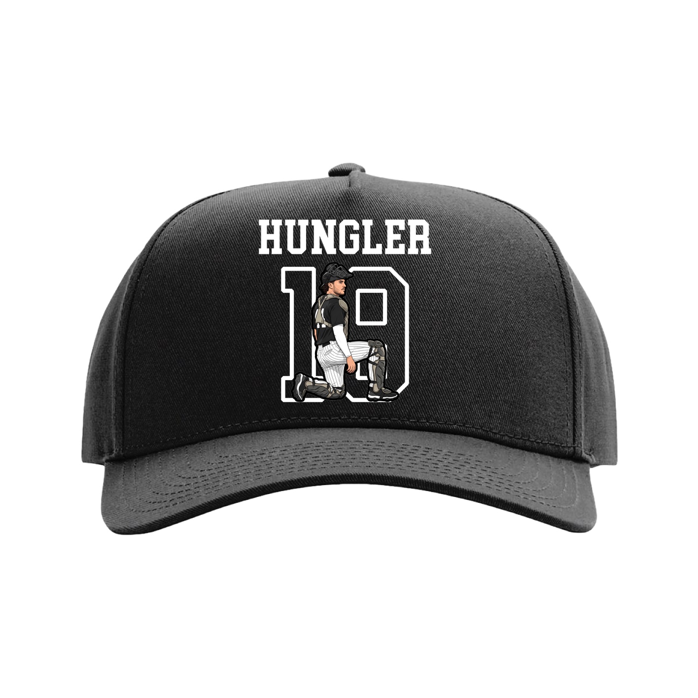 Full Fabric Five-Panel Champ Cap — Shirsey in Black