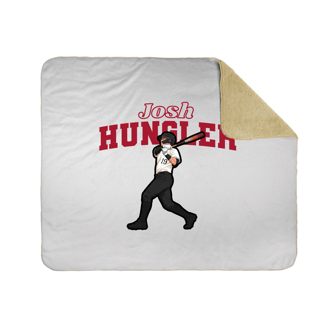 Throw Blanket — Name Arch in White