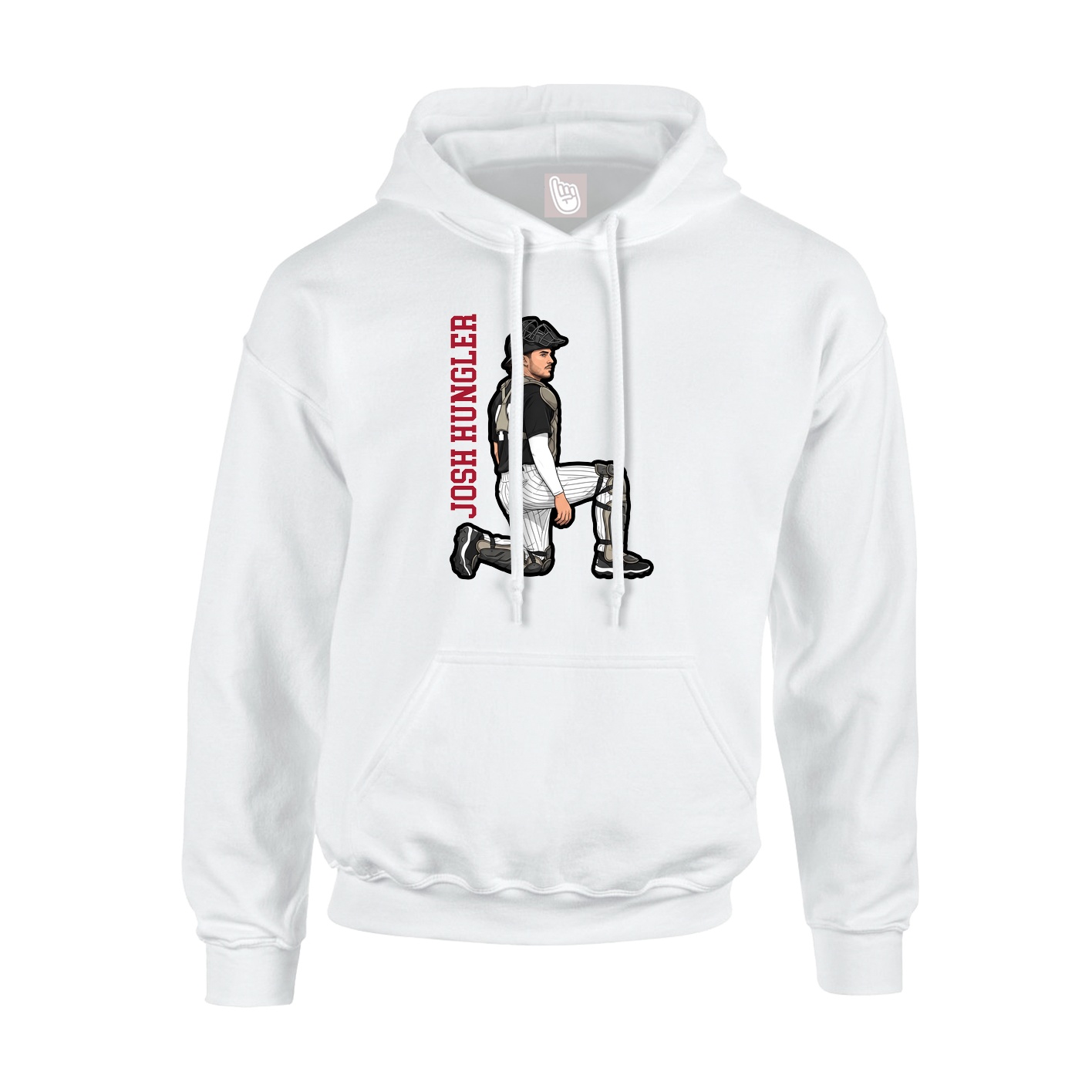 Hoodie — Name Vertical in White
