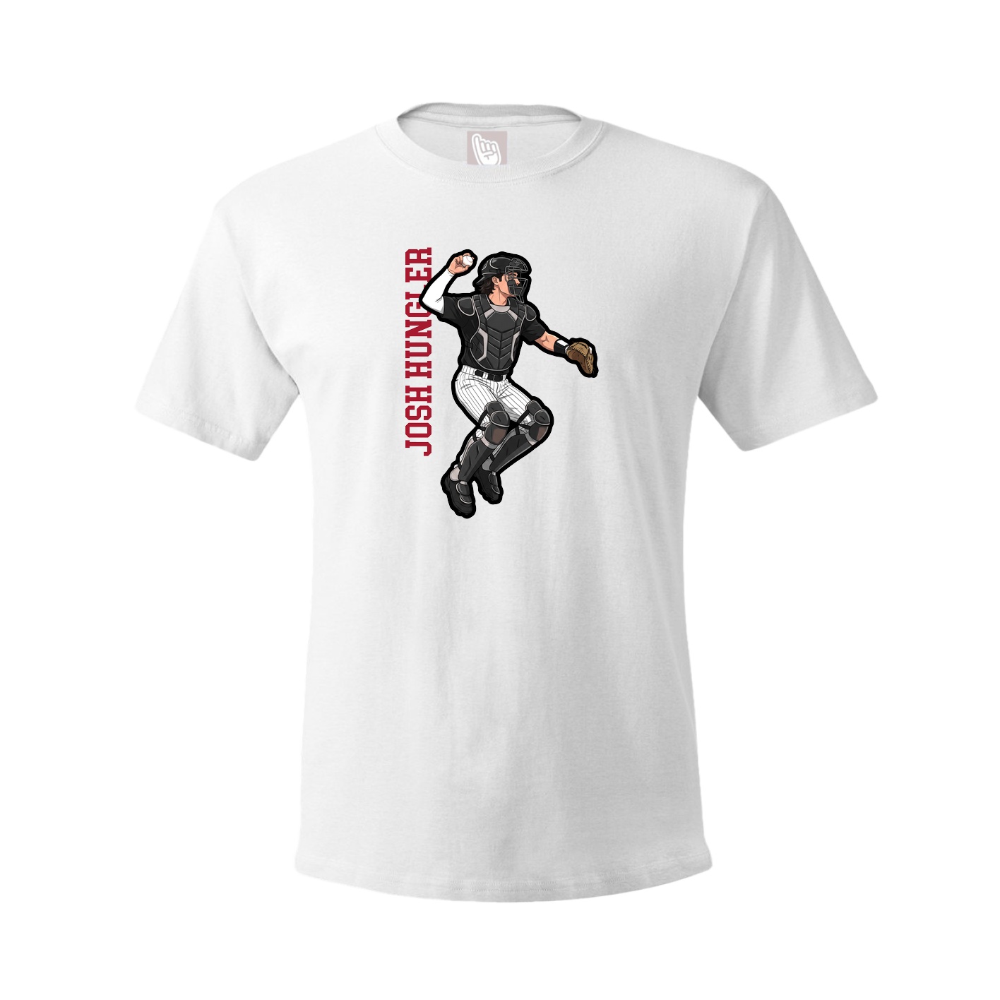 Tee — Name Vertical in White