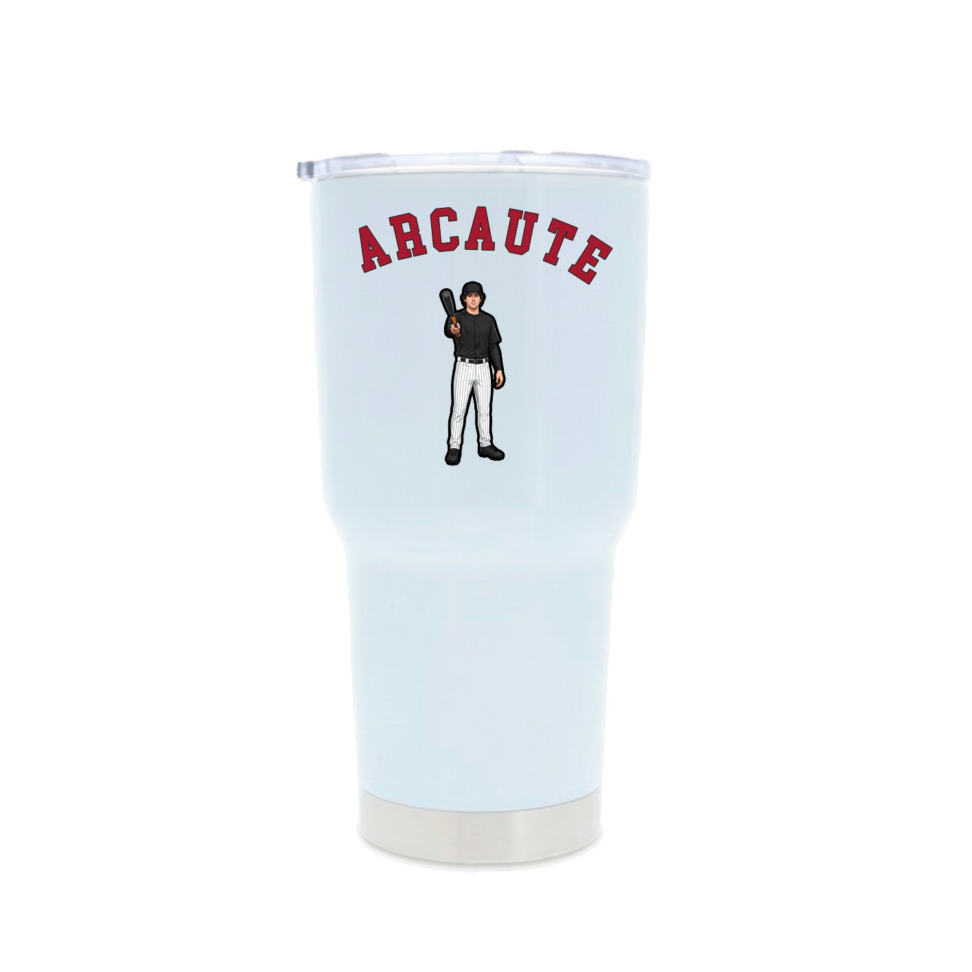 30oz Stainless Steel Tumbler — Shirsey Arch in White