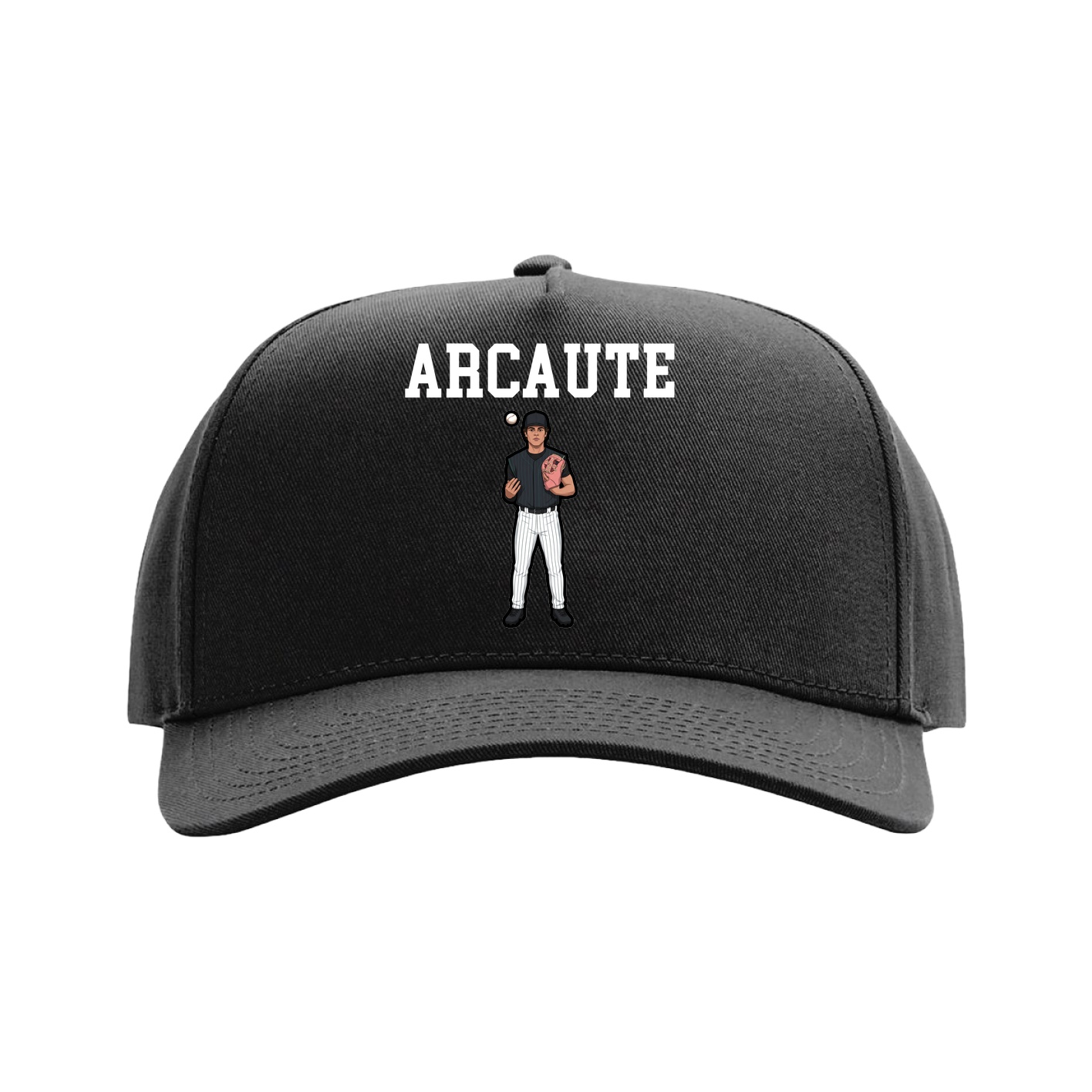 Full Fabric Five-Panel Champ Cap — Shirsey in Black