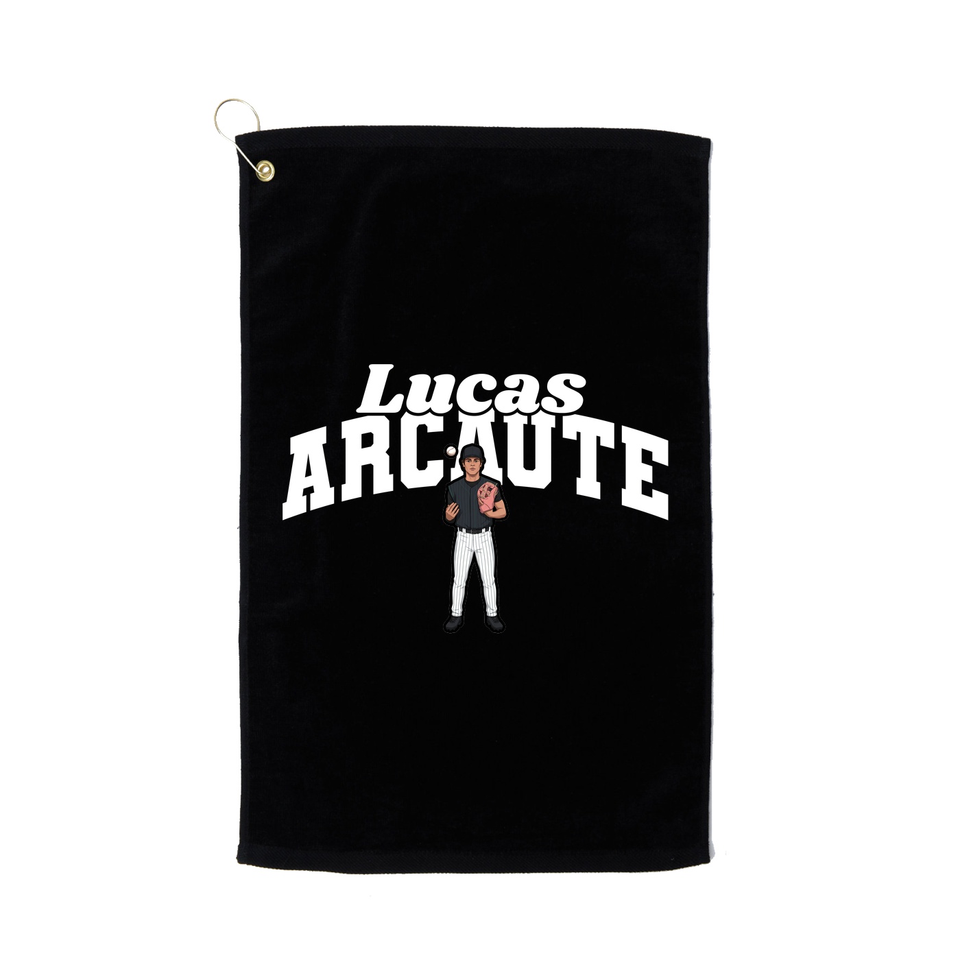 Golf Towel — Signature Arch in Black