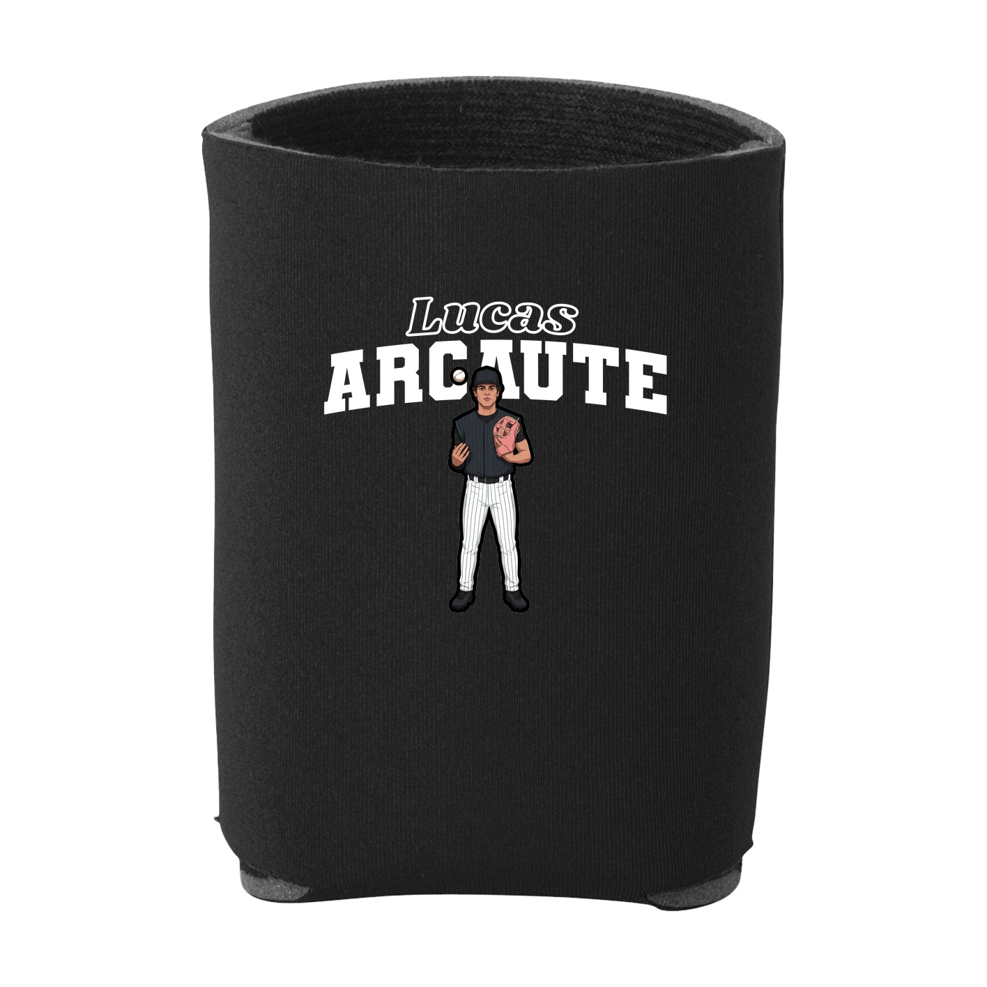 Can Holder — Name Arch in Black