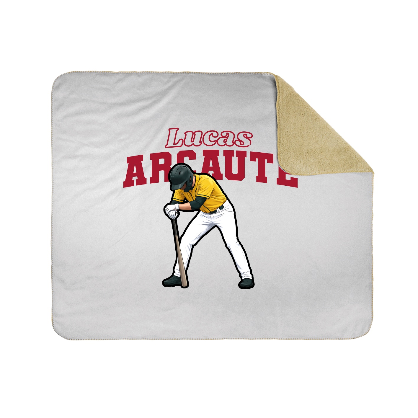 Throw Blanket — Name Arch in White