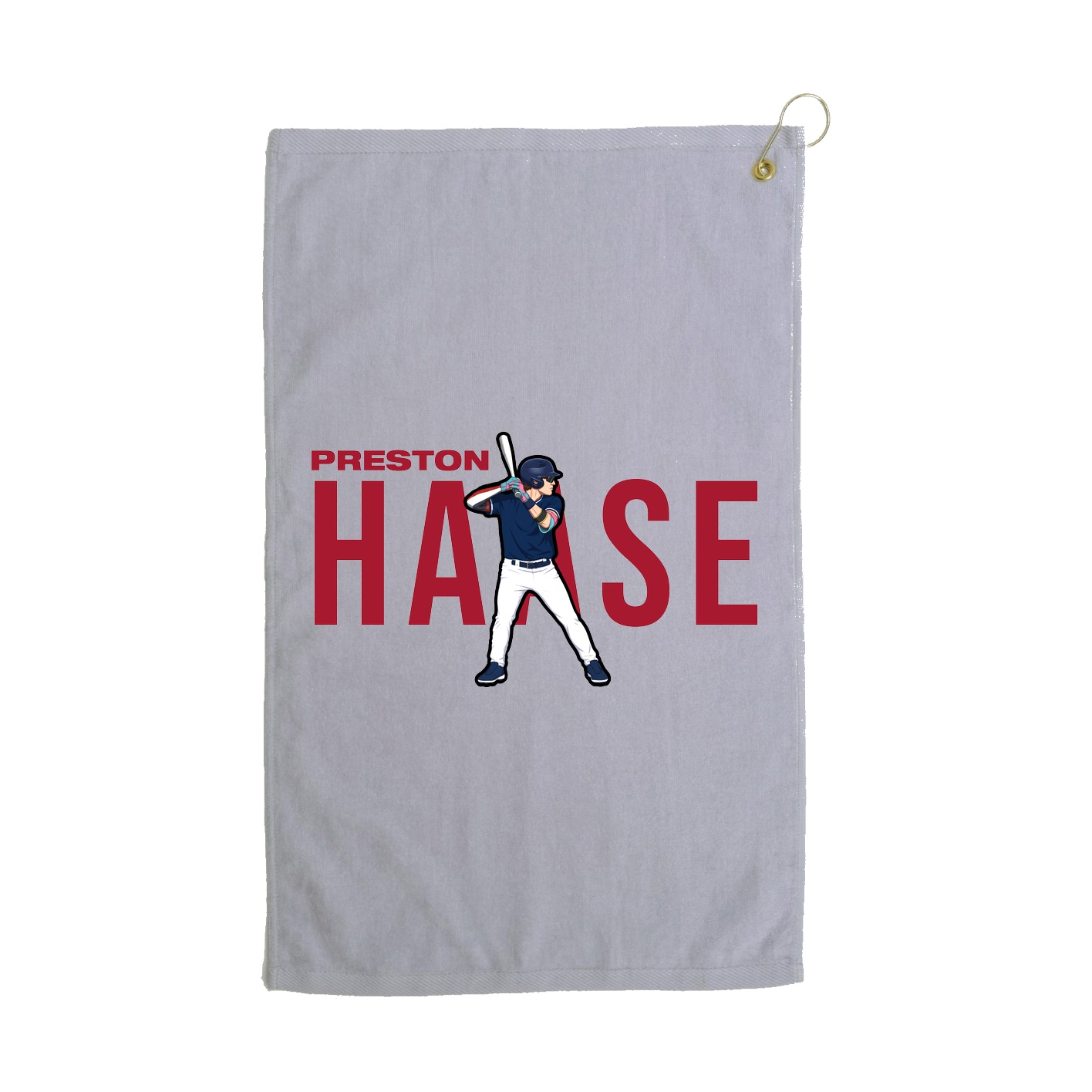 Golf Towel — Player Name in Grey