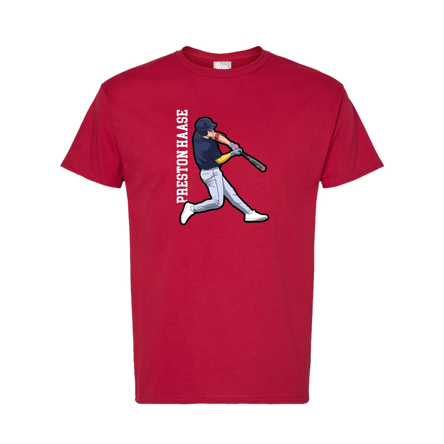 Tee — Name Vertical in Crimson