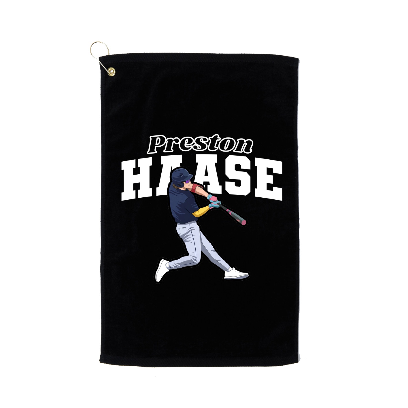 Golf Towel — Name Arch in Black