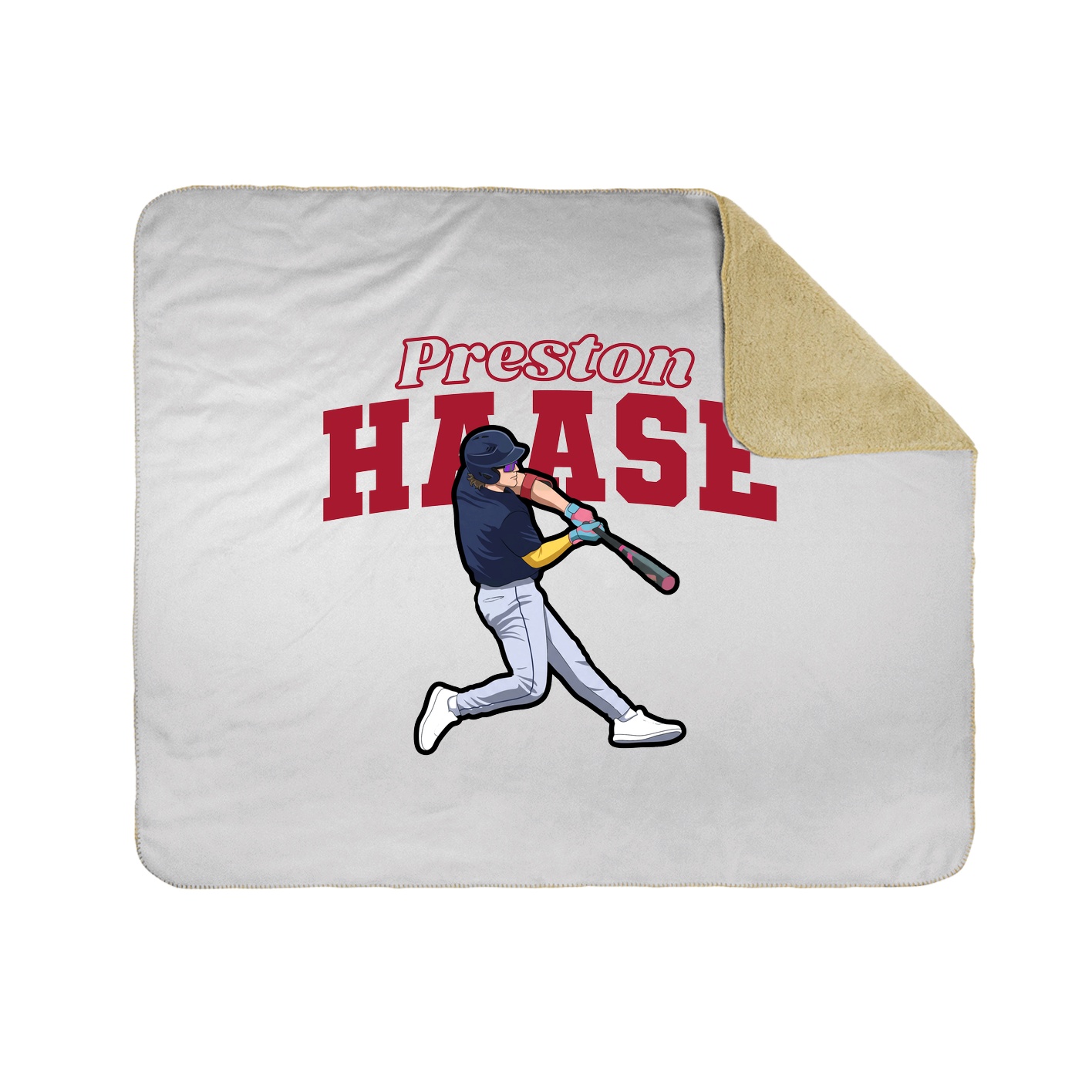 Throw Blanket — Name Arch in White