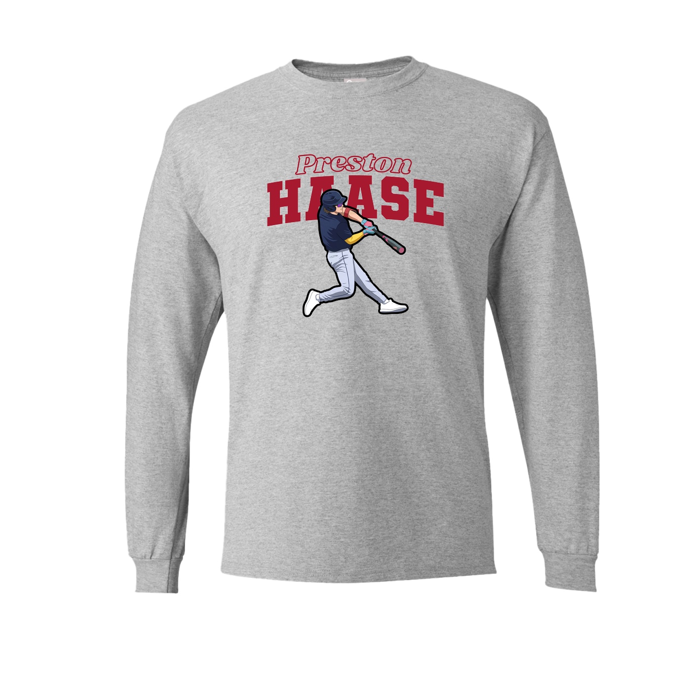 Long Sleeve Tee — Name Arch in Grey