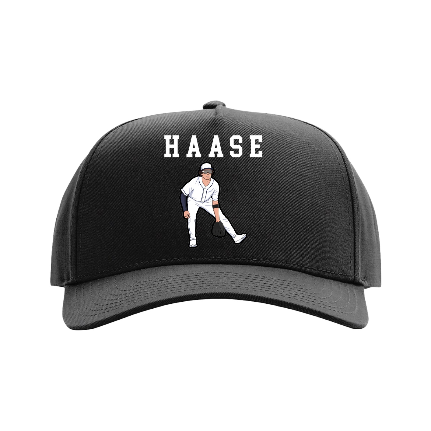 Full Fabric Five-Panel Champ Cap — Shirsey in Black