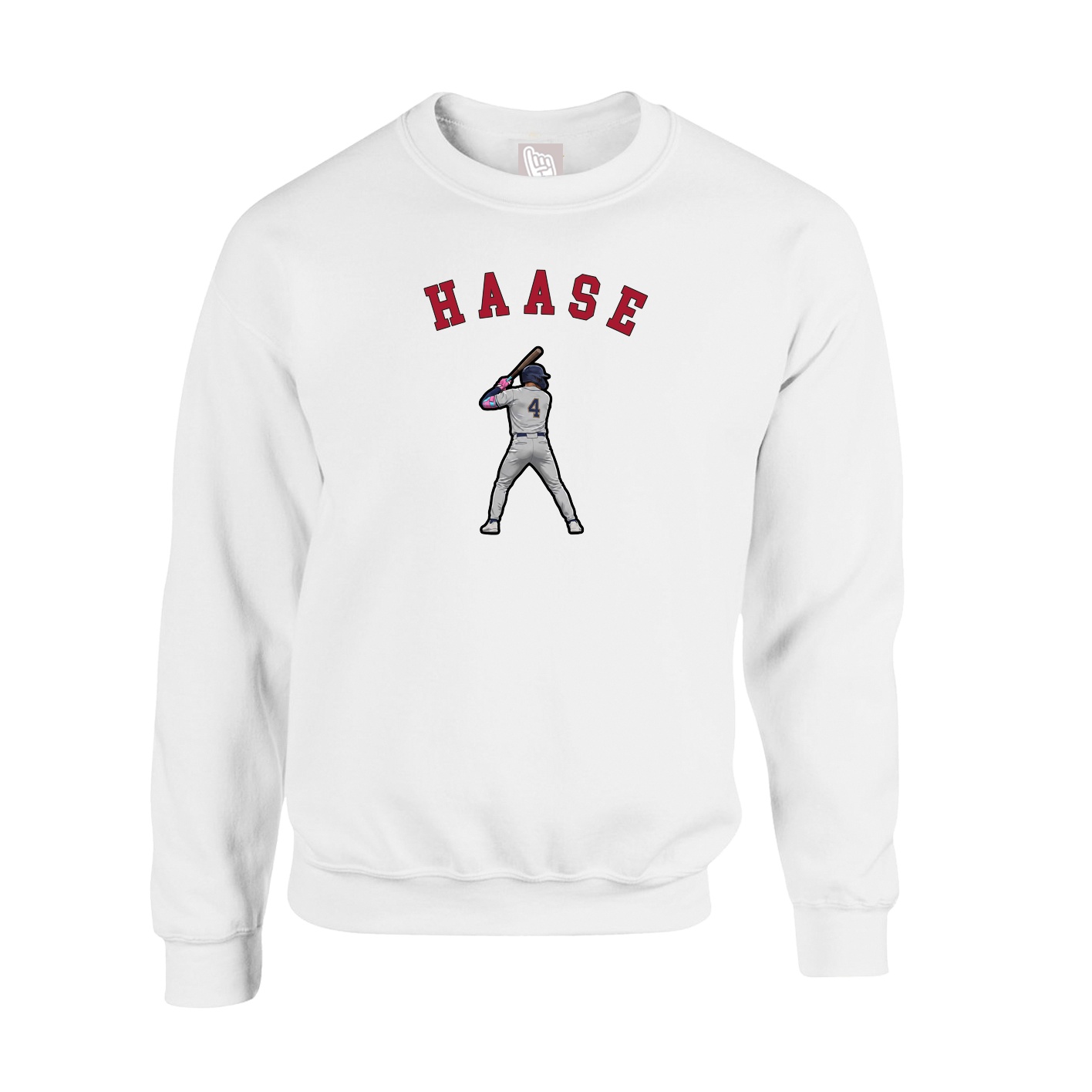Fleece Crew — Shirsey Arch in White