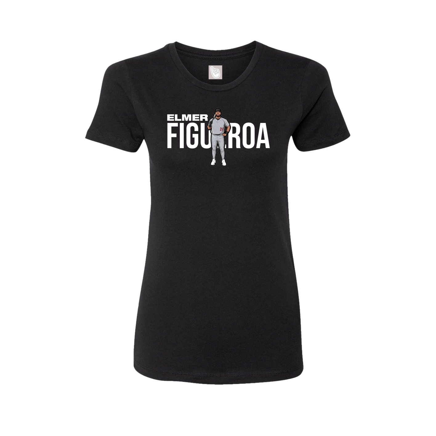 Fitted Women's Tee — Player Name in Black