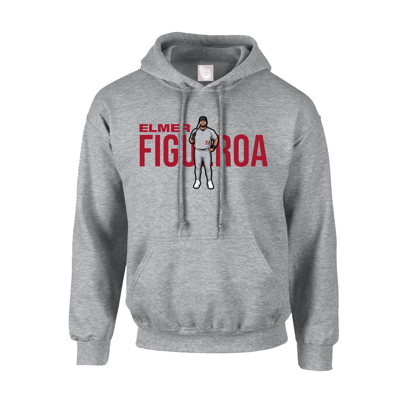 Hoodie — Player Name in Grey