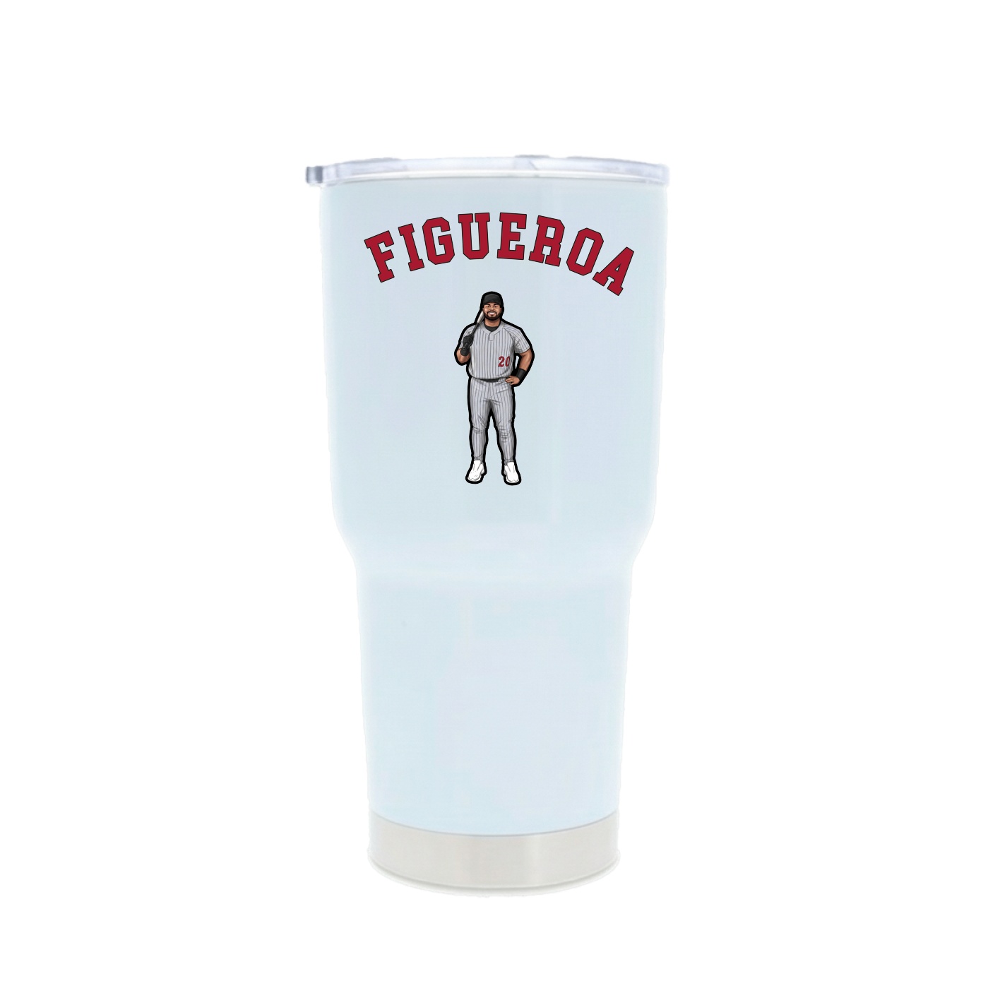 30oz Stainless Steel Tumbler — Shirsey Arch in White