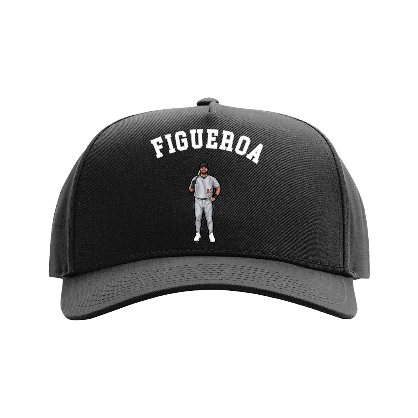 Full Fabric Five-Panel Champ Cap — Shirsey Arch in Black